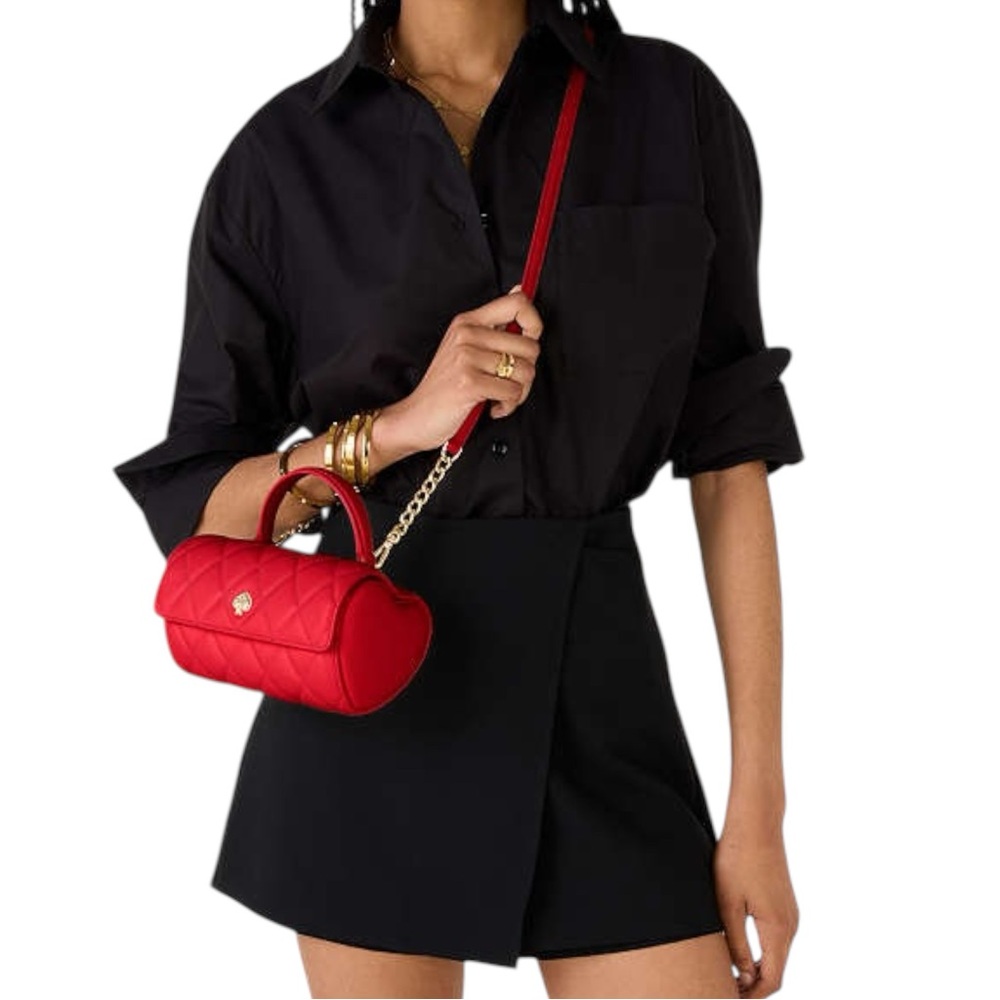 ♥️ EUC kate spade Heart Barrel Quilted Crossbody ♥️ - Picture 5 of 9